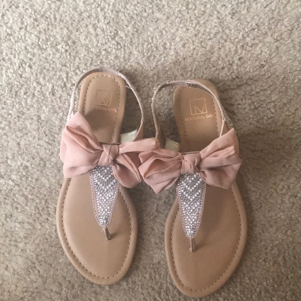 Material Girl peach Bow sandals